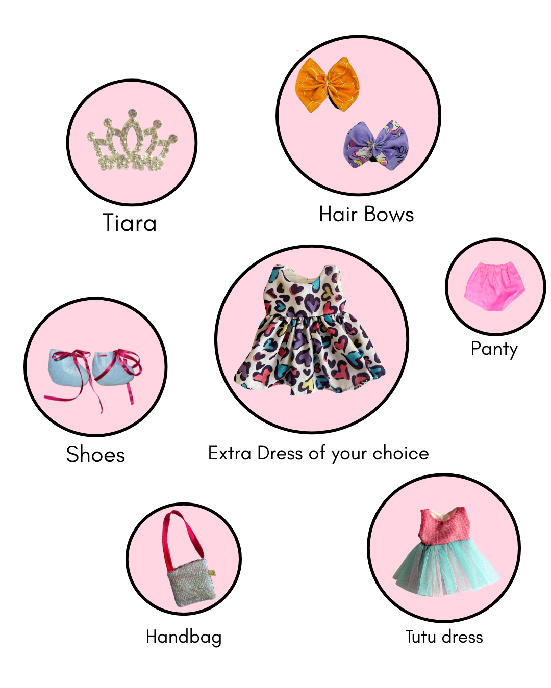 CUDDLY ESPRESSO RAINBOW in Pink Blue dress-Combo