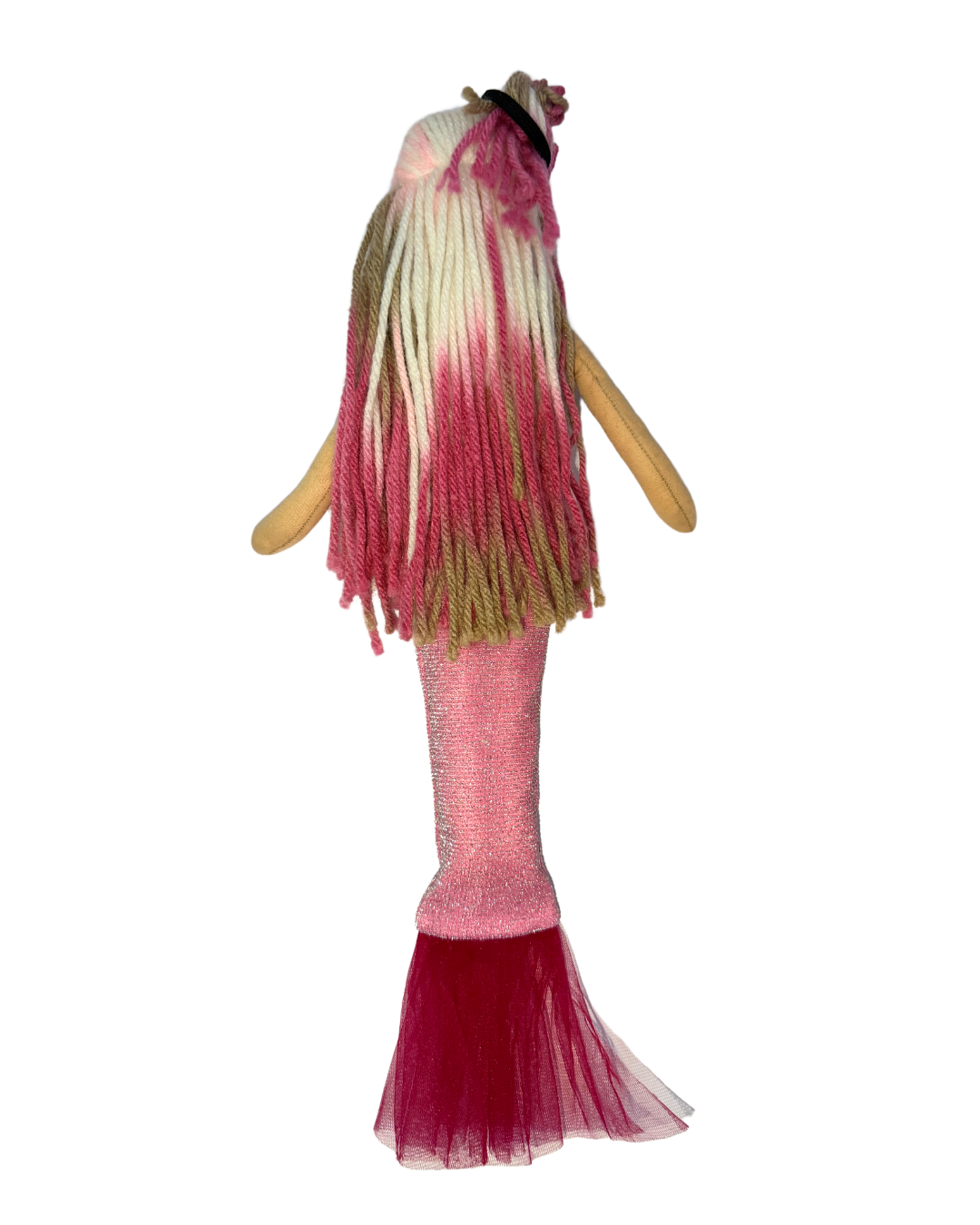 Pink tail blushie mermaid - safe underwater fantasy doll for kids