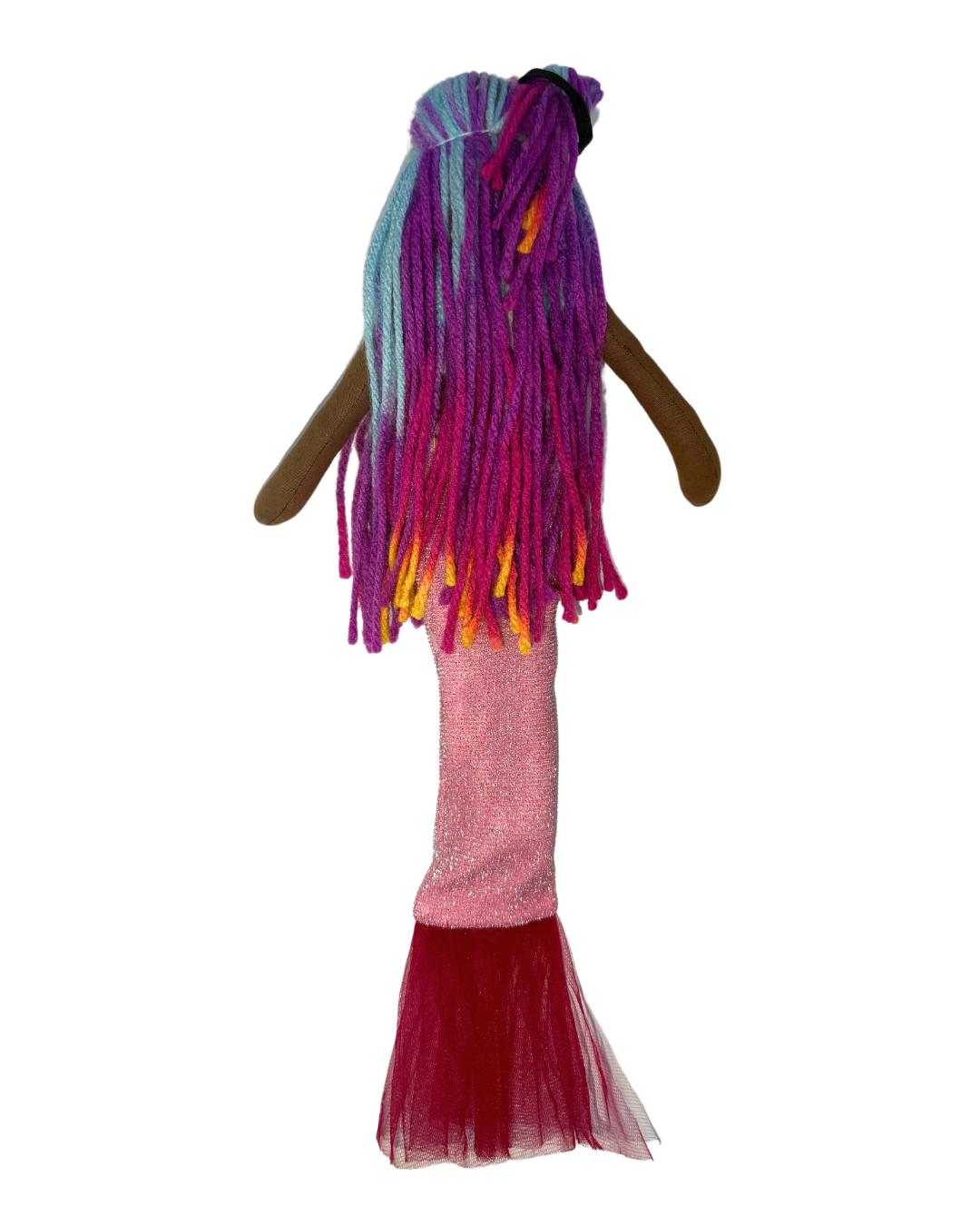 Pink tail sunshine mermaid - eco-friendly aquatic doll with silky hair