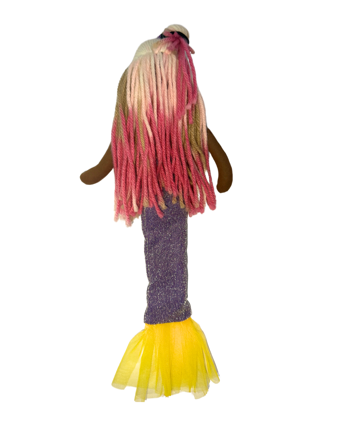 Purple-yellow tail mermaid - non-toxic aquatic play doll