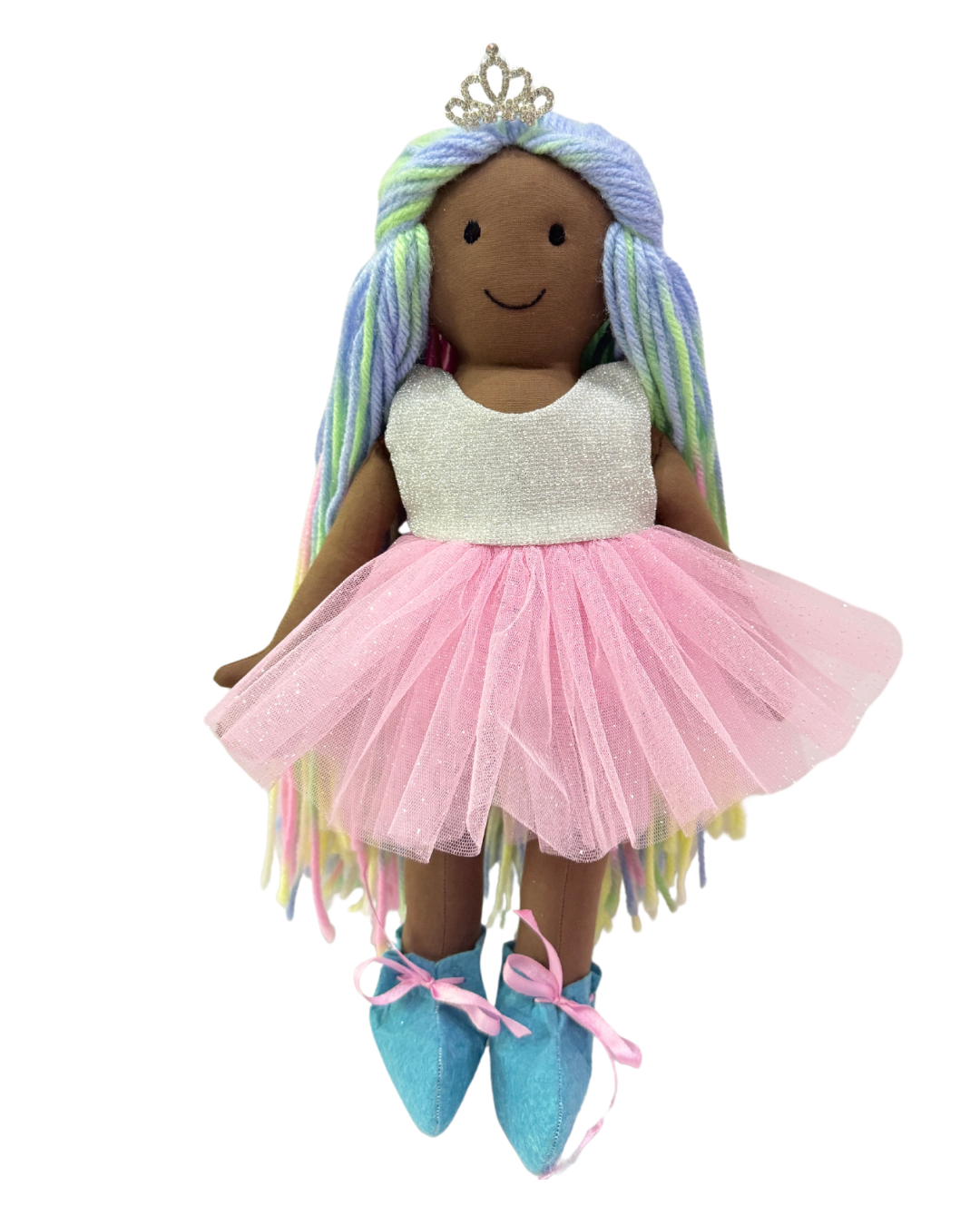 CUDDLY ESPRESSO RAINBOW in Silver Pink dress