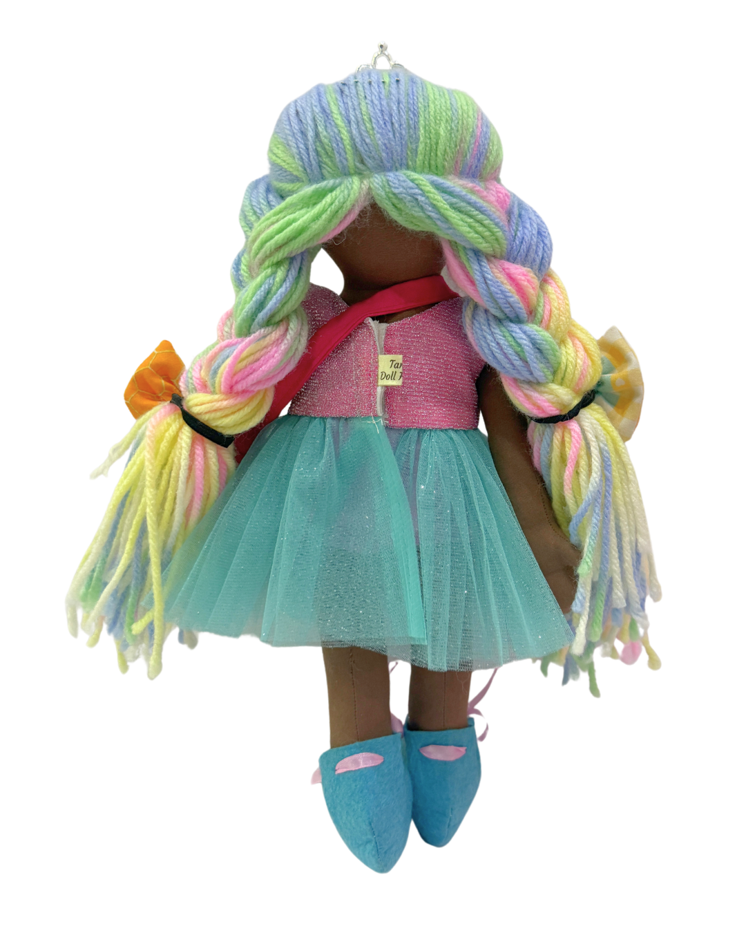 CUDDLY ESPRESSO RAINBOW in Pink Blue dress-Combo