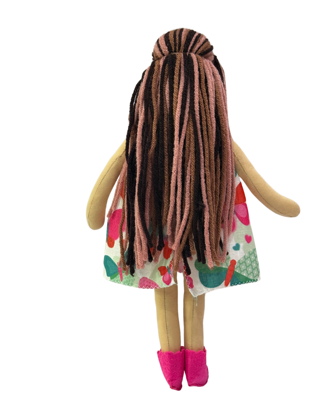 Green butterfly baby doll - eco-conscious organic cotton toy