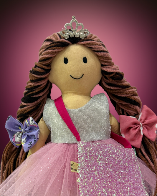 CUDDLY HONEY MIX in Silver Pink dress-Combo