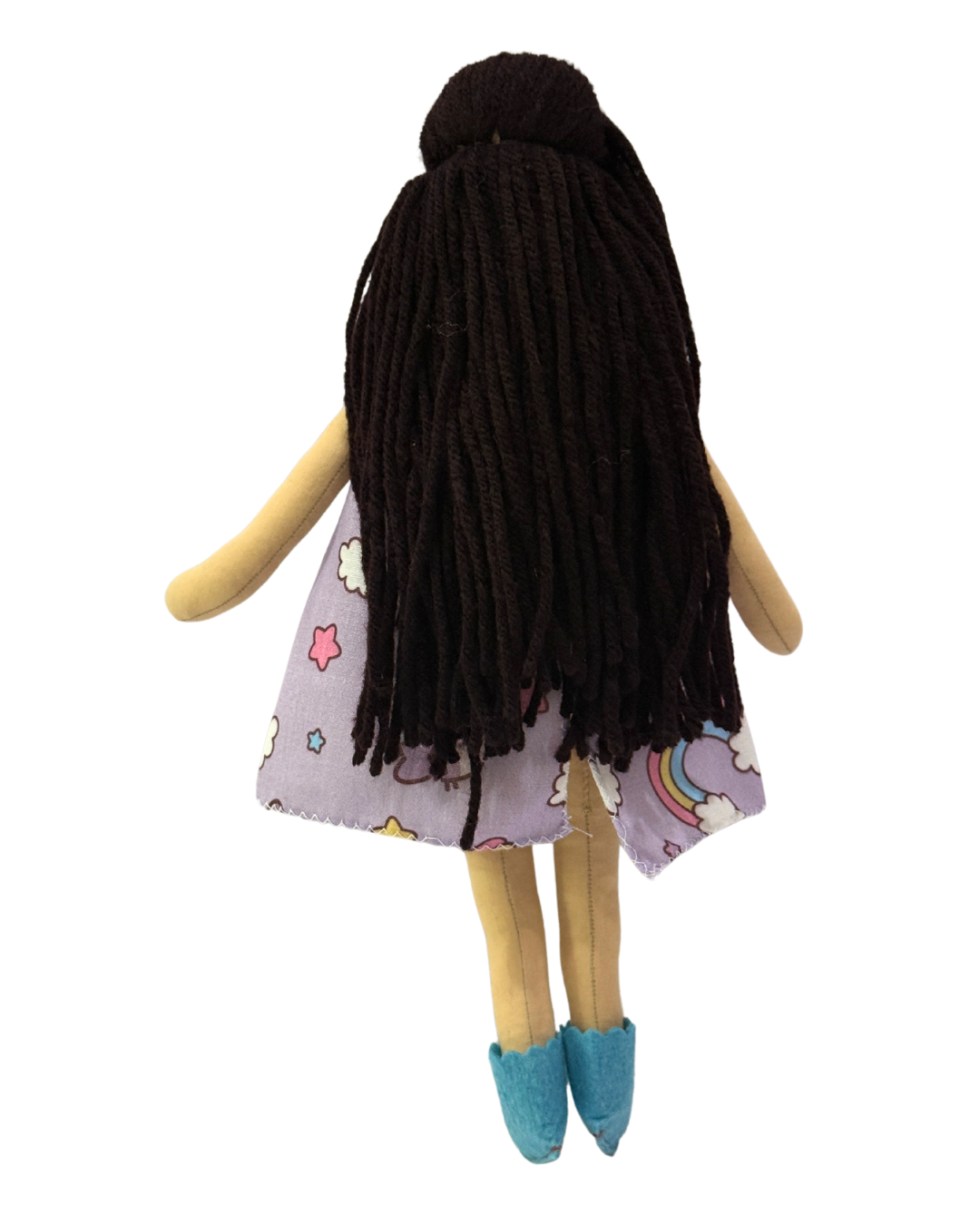 Purple kitty dress doll - non-toxic traditional Indian toy