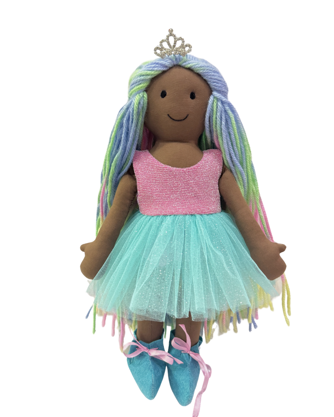 CUDDLY ESPRESSO RAINBOW in Pink Blue dress