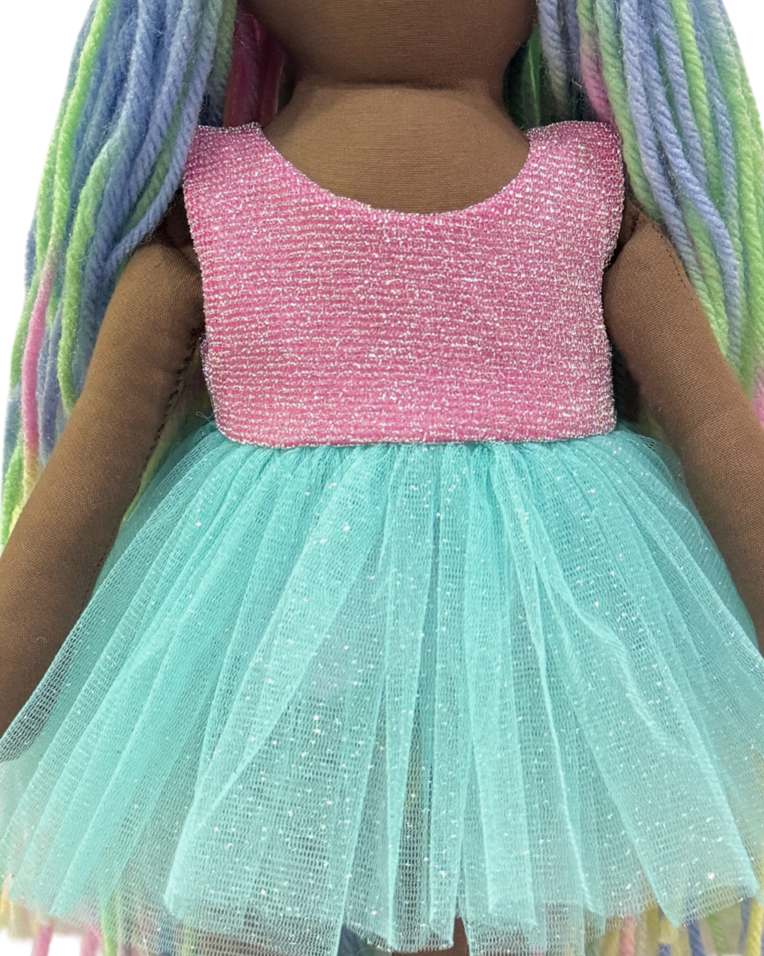 CUDDLY ESPRESSO RAINBOW in Pink Blue dress