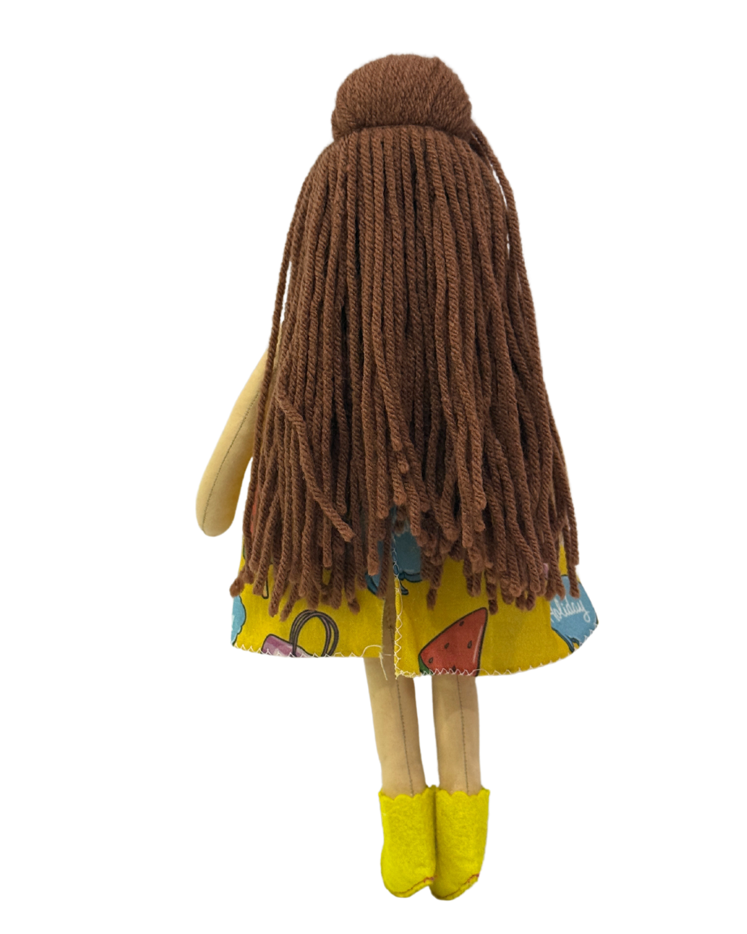 NINA HONEY BROWN in Yellow Holiday dress