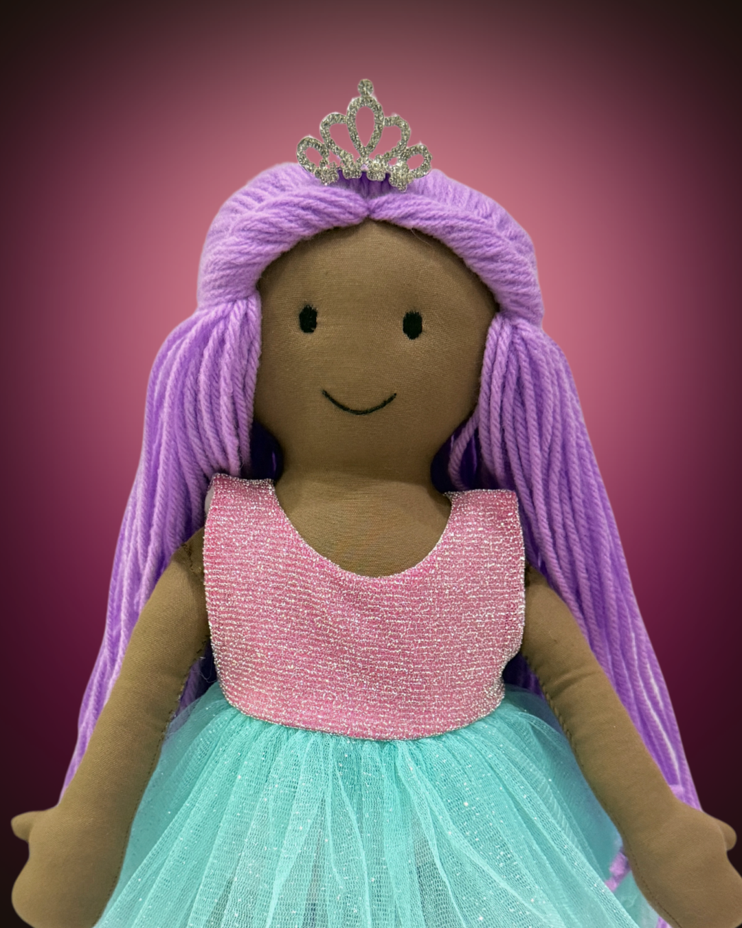 Pink Blue ethical doll - fair trade sustainable toy for girls