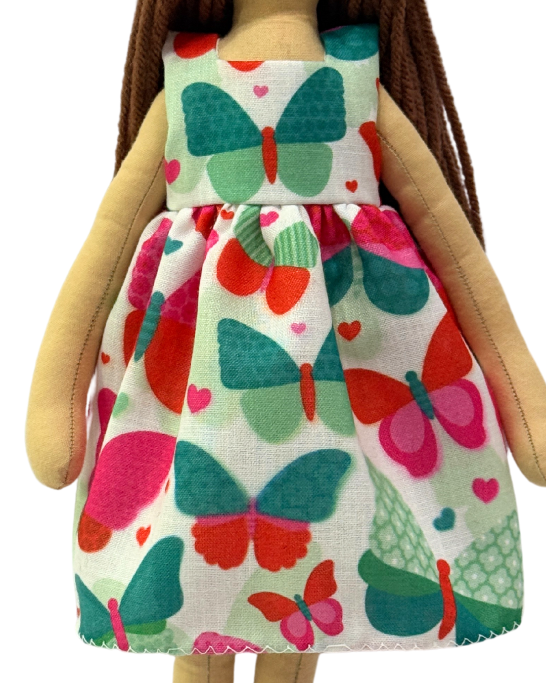NINA HONEY BROWN in Green Butterfly dress