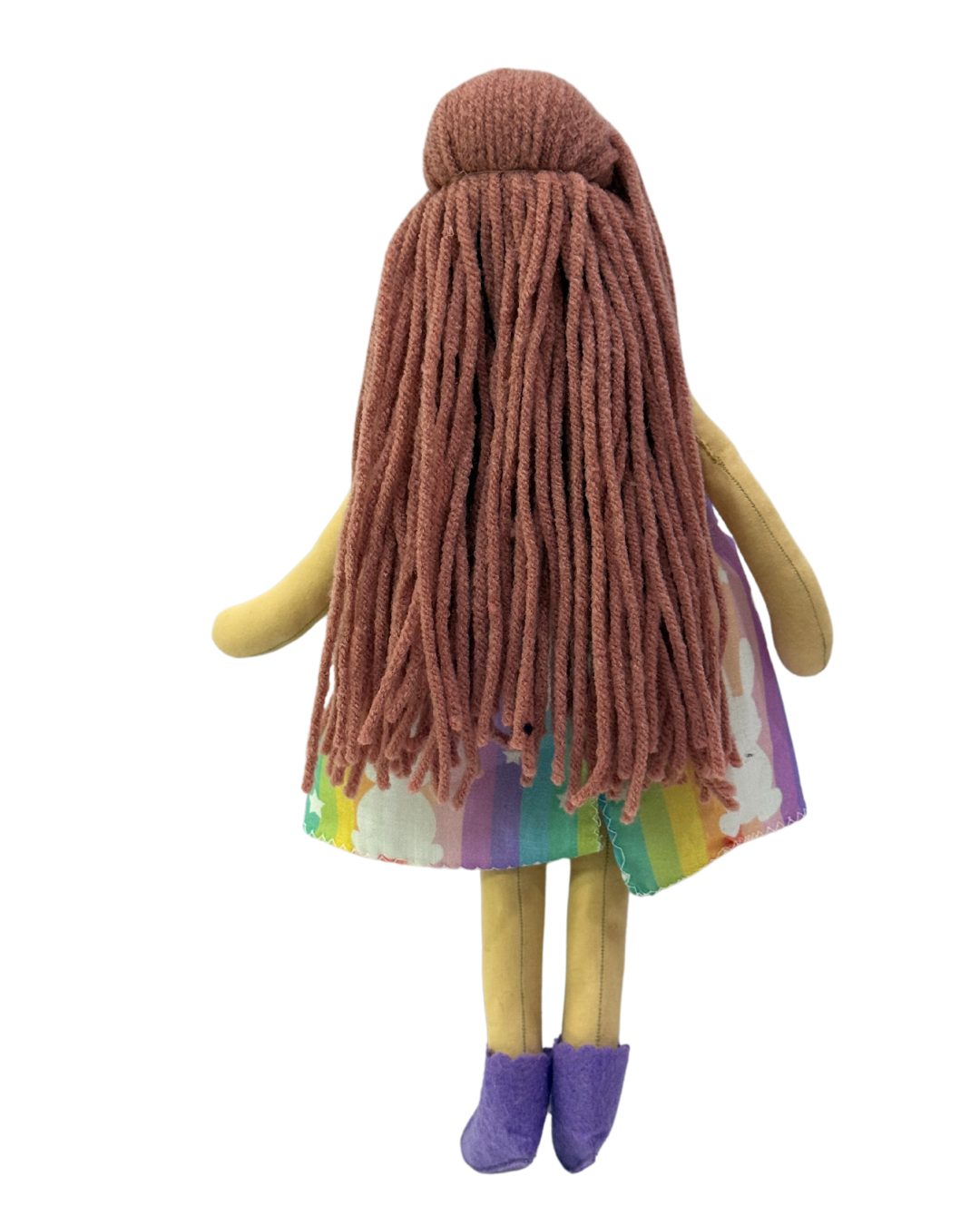 NINA HONEY BROWN in Rainbow Bunny dress