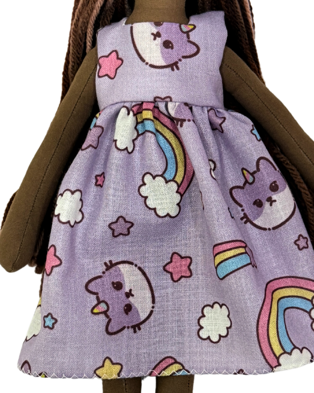 NINA ESPRESSO MIX in Purple Kitty dress
