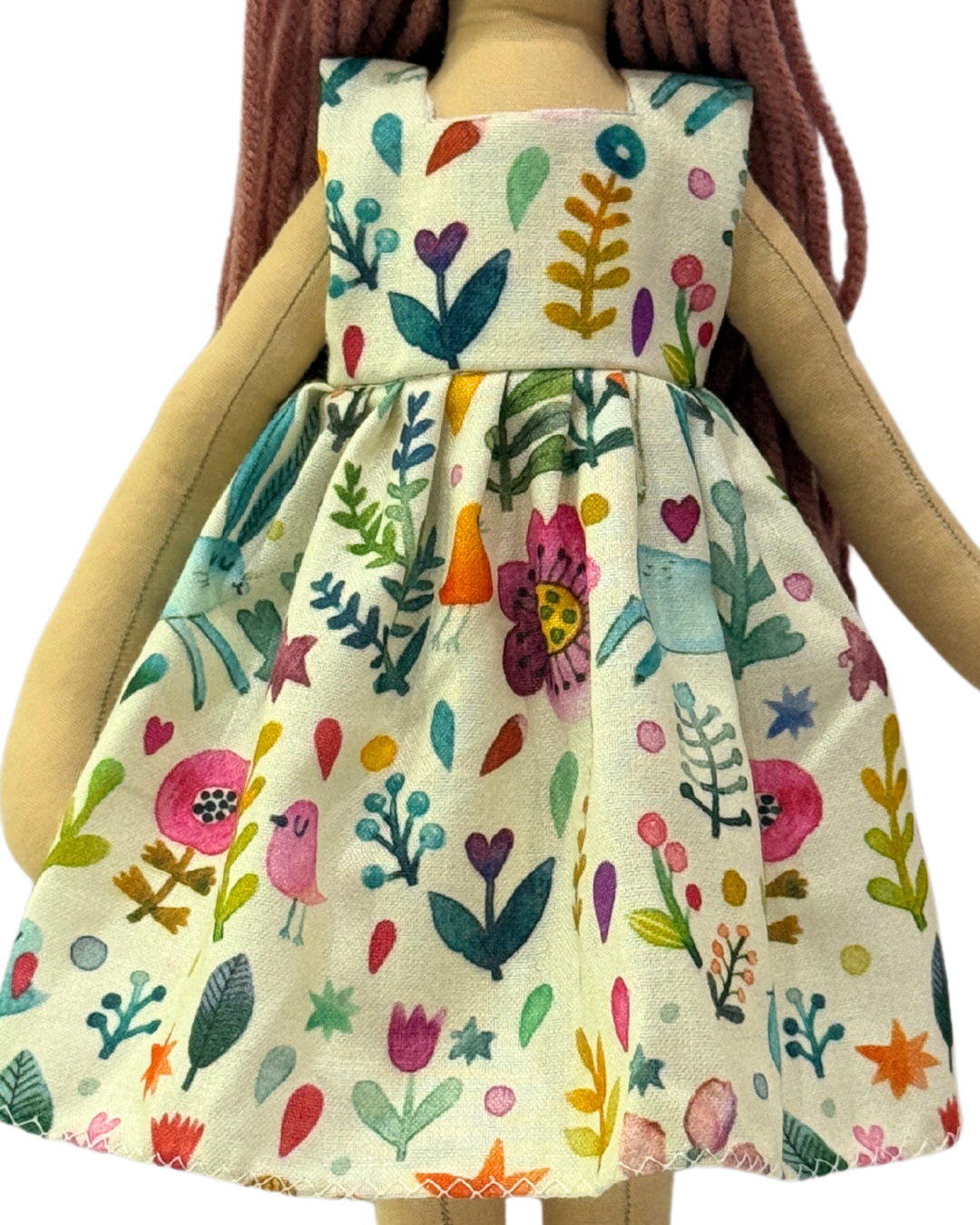 NINA HONEY BROWN in Creamy Garden dress