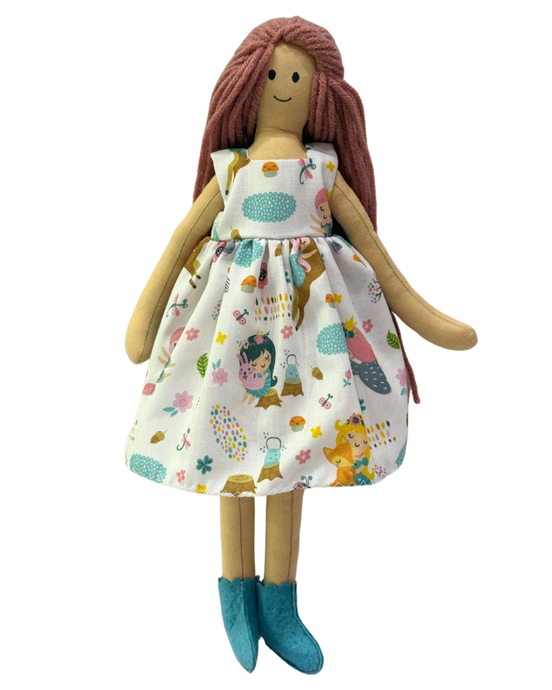 NINA HONEY BROWN in White Fairy dress