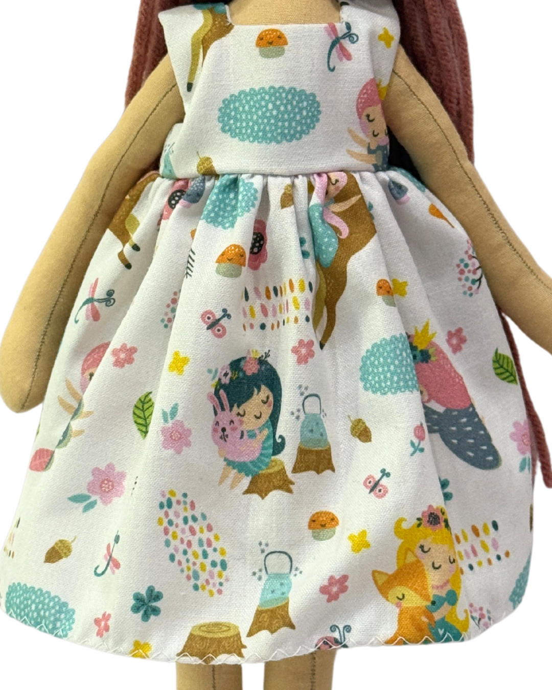 NINA HONEY BROWN in White Fairy dress