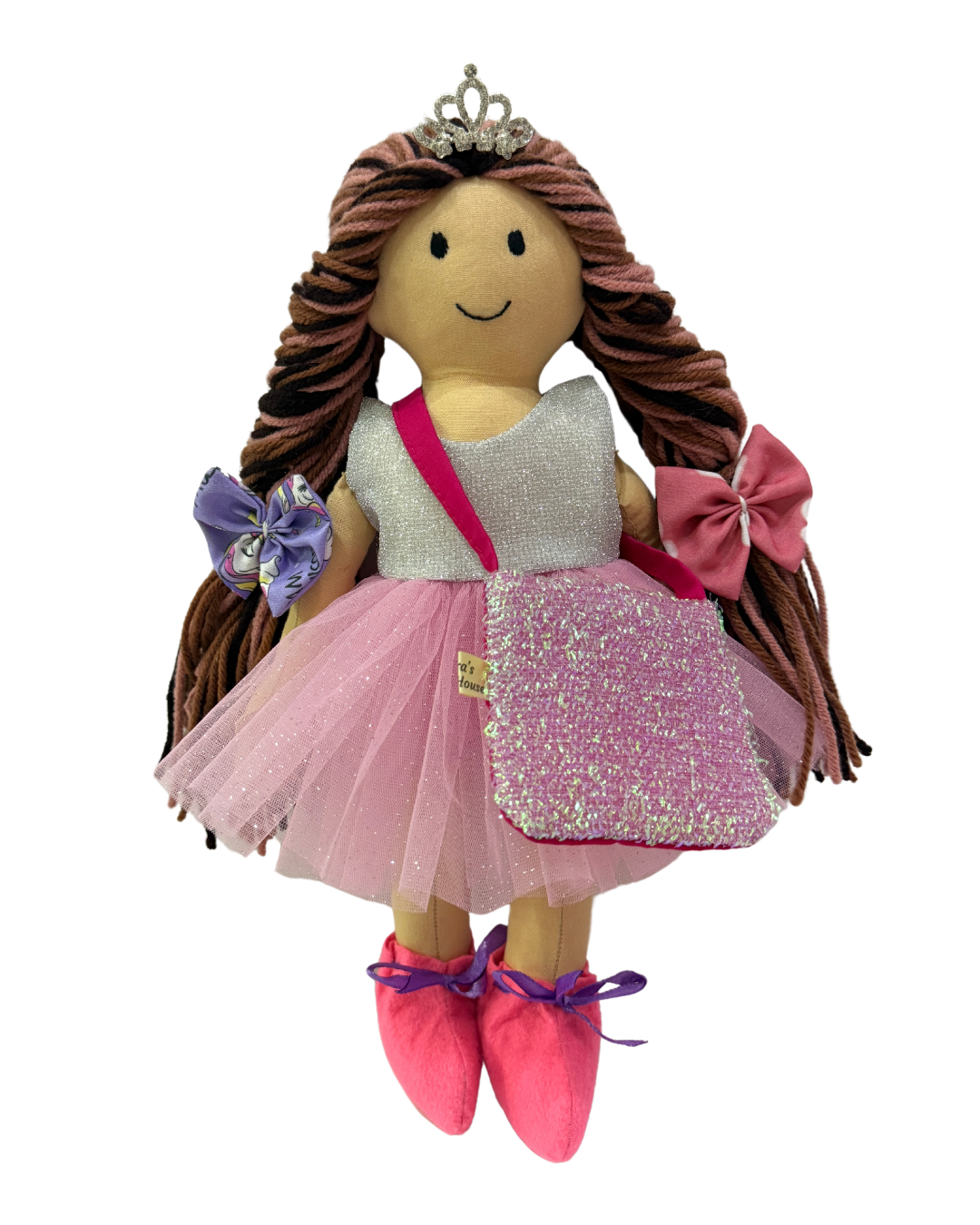 CUDDLY HONEY MIX in Silver Pink dress-Combo