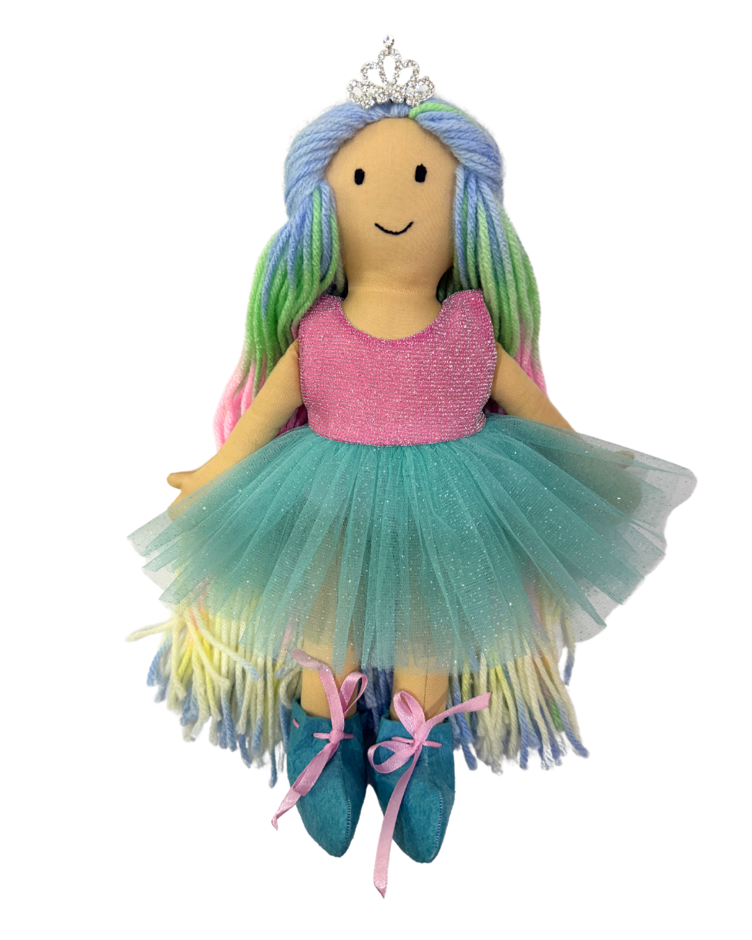 CUDDLY HONEY RAINBOW in Pink Blue dress