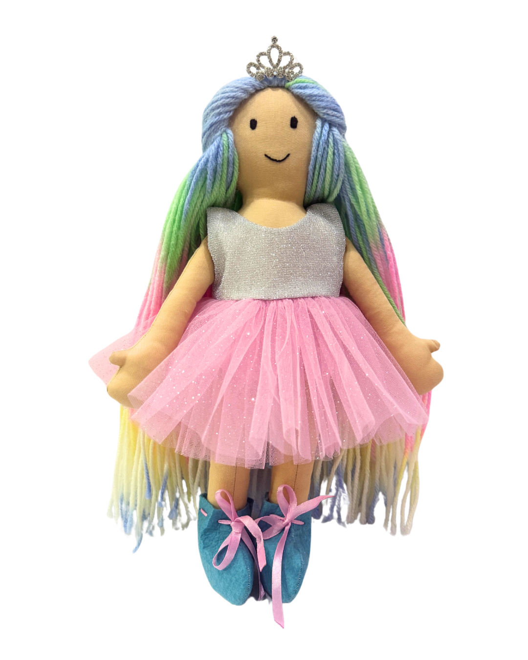 CUDDLY HONEY RAINBOW in Silver Pink dress