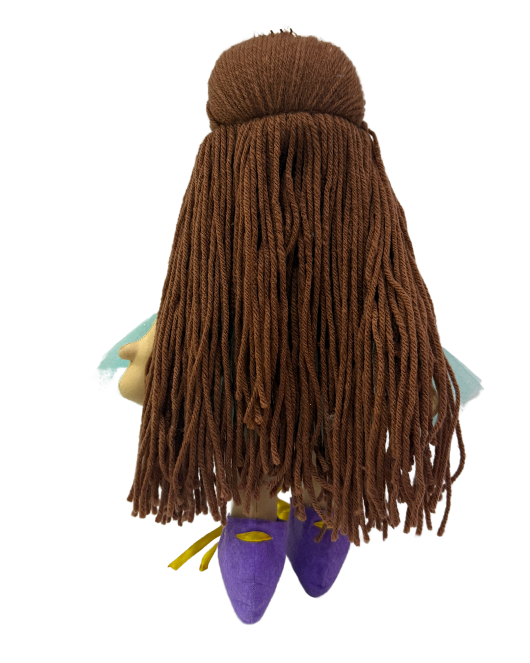 CUDDLY HONEY BROWN in Pink Blue dress