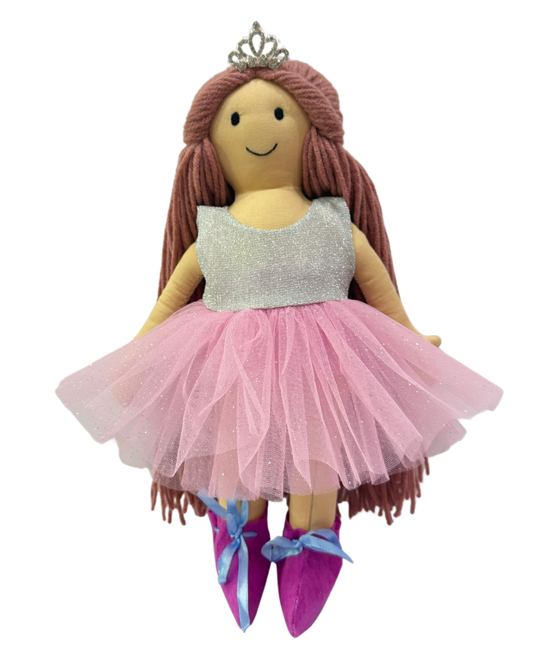 CUDDLY HONEY PINKISH BROWN in Silver Pink dress