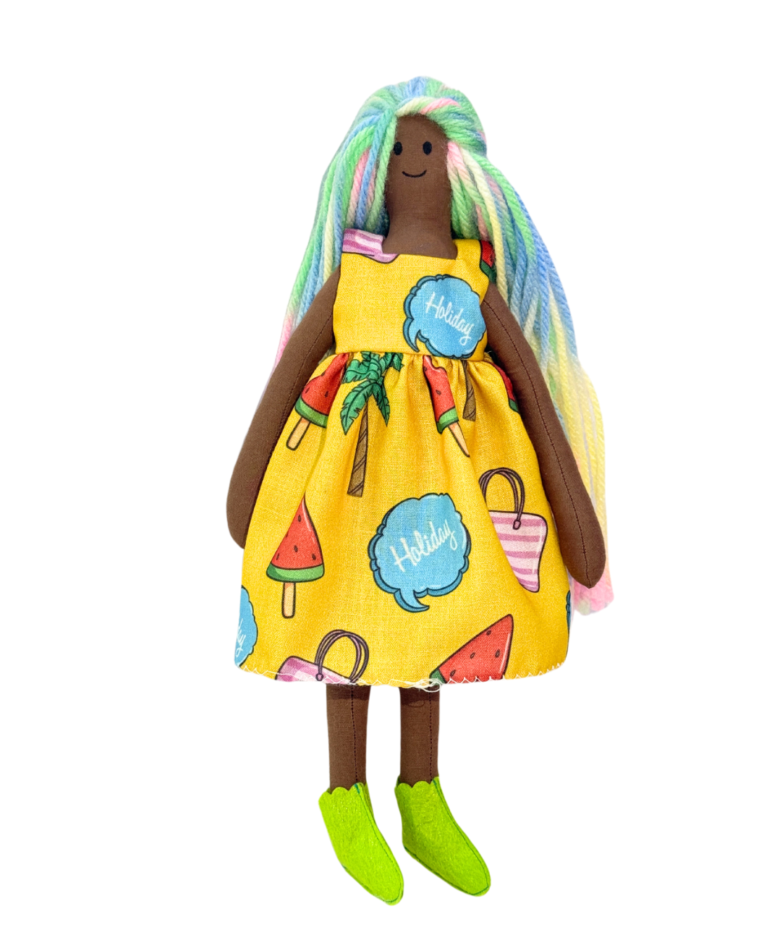 UNINA ESPRESSO RAINBOW in Yellow Holiday dress