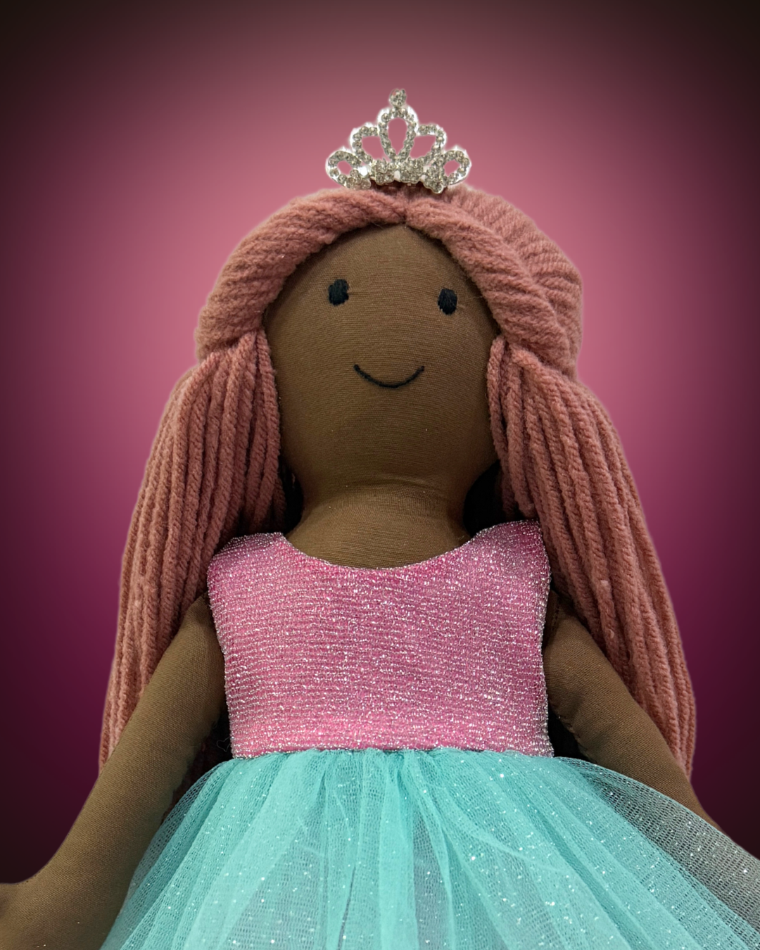 Pink Blue sustainable doll - plastic-free ethical toy for children