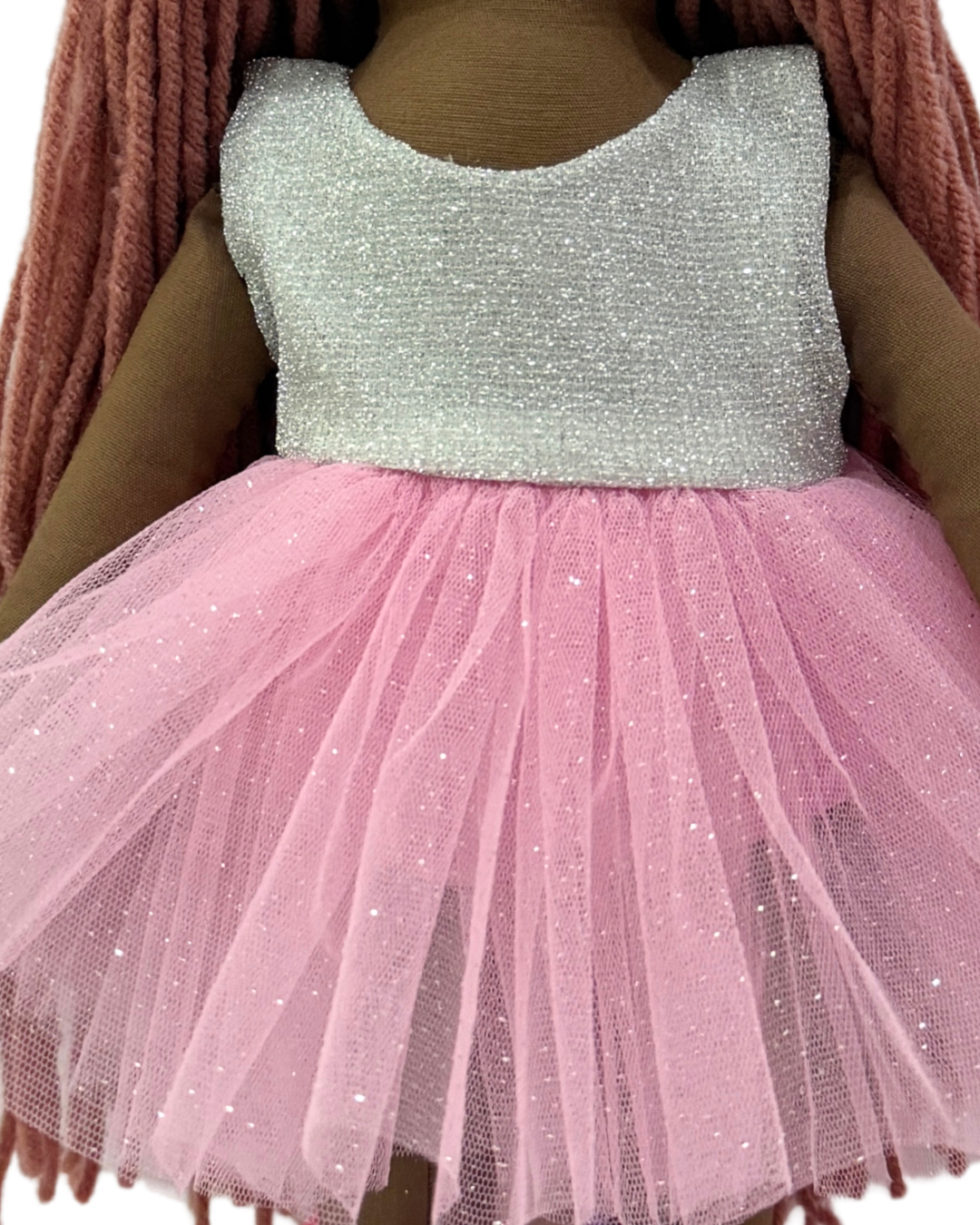 CUDDLY ESPRESSO PINKISH BROWN in Silver Pink dress